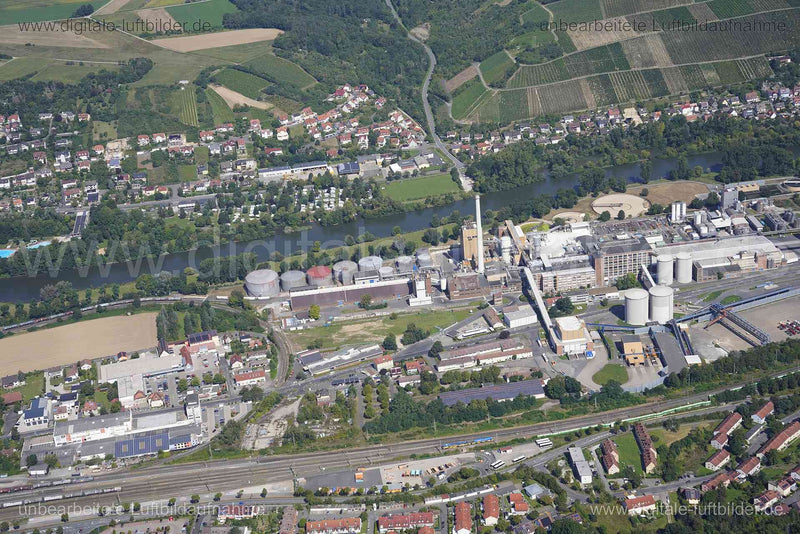 Luftaufnahme Südzucker AG Werk Ochsenfurt in Ochsenfurt | Unterfranken, Bayern