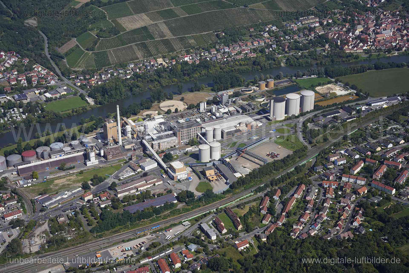 Luftaufnahme Südzucker AG Werk Ochsenfurt in Ochsenfurt | Unterfranken, Bayern