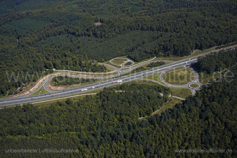 Luftaufnahme Anschlussstelle Rohrbrunn in Rohrbrunn | Unterfranken, Bayern