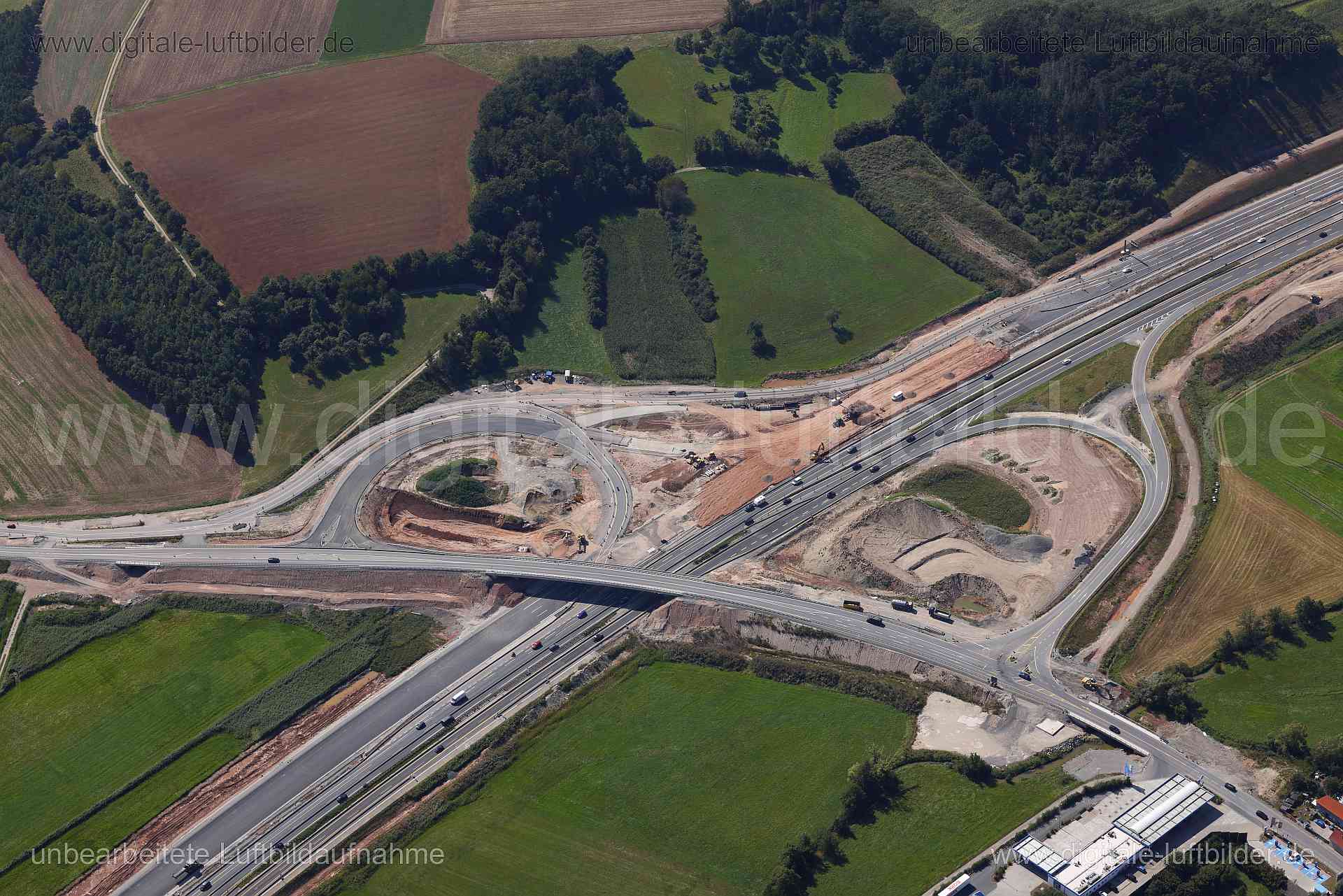 Luftaufnahme Anschlussstelle Schlüsselfeld in Schlüsselfeld | Oberfranken, Bayern