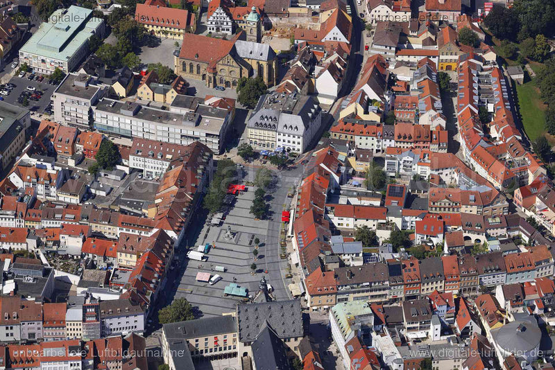 Luftaufnahme Marktplatz Schweinfurt in Schweinfurt | Unterfranken, Bayern