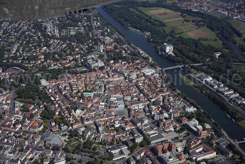 Luftaufnahme Schweinfurt - Altstadt in Schweinfurt | Unterfranken, Bayern