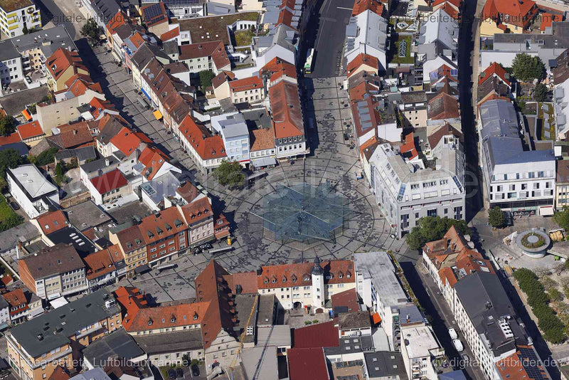 Luftaufnahme Schweinfurt - Roßmarkt in Schweinfurt | Unterfranken, Bayern