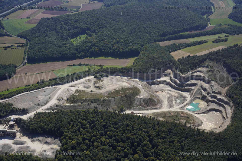 Luftaufnahme Schotterwerke Oberthulba in Thulba | Unterfranken, Bayern