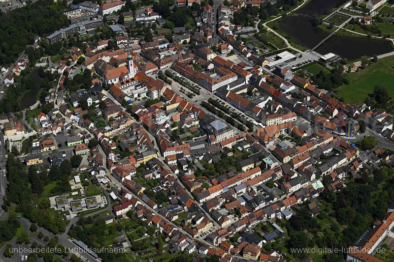 Luftaufnahme Tirschenreuth - Altstadt in Tirschenreuth | Oberpfalz, Bayern