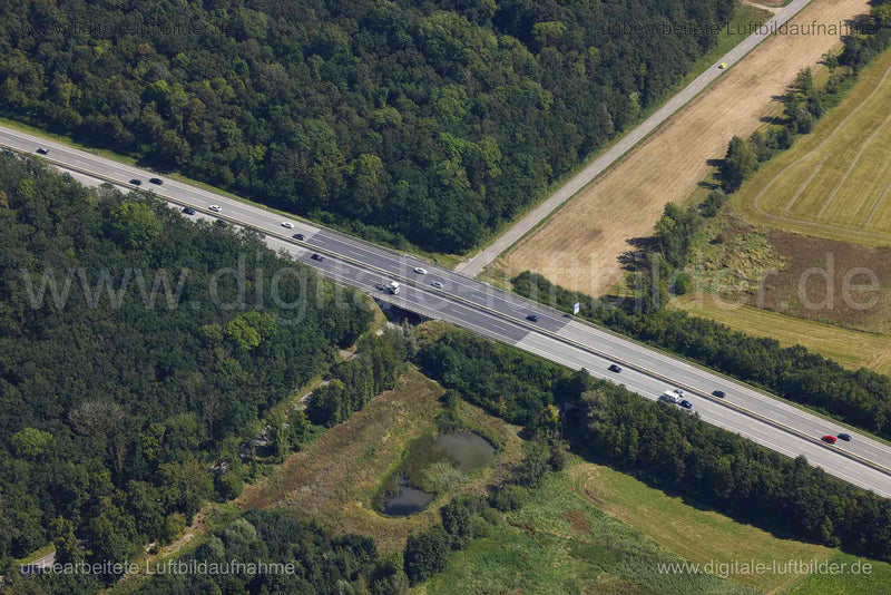 Luftaufnahme Autobahn A7 - Gollhofen in Uffenheim | Mittelfranken, Bayern