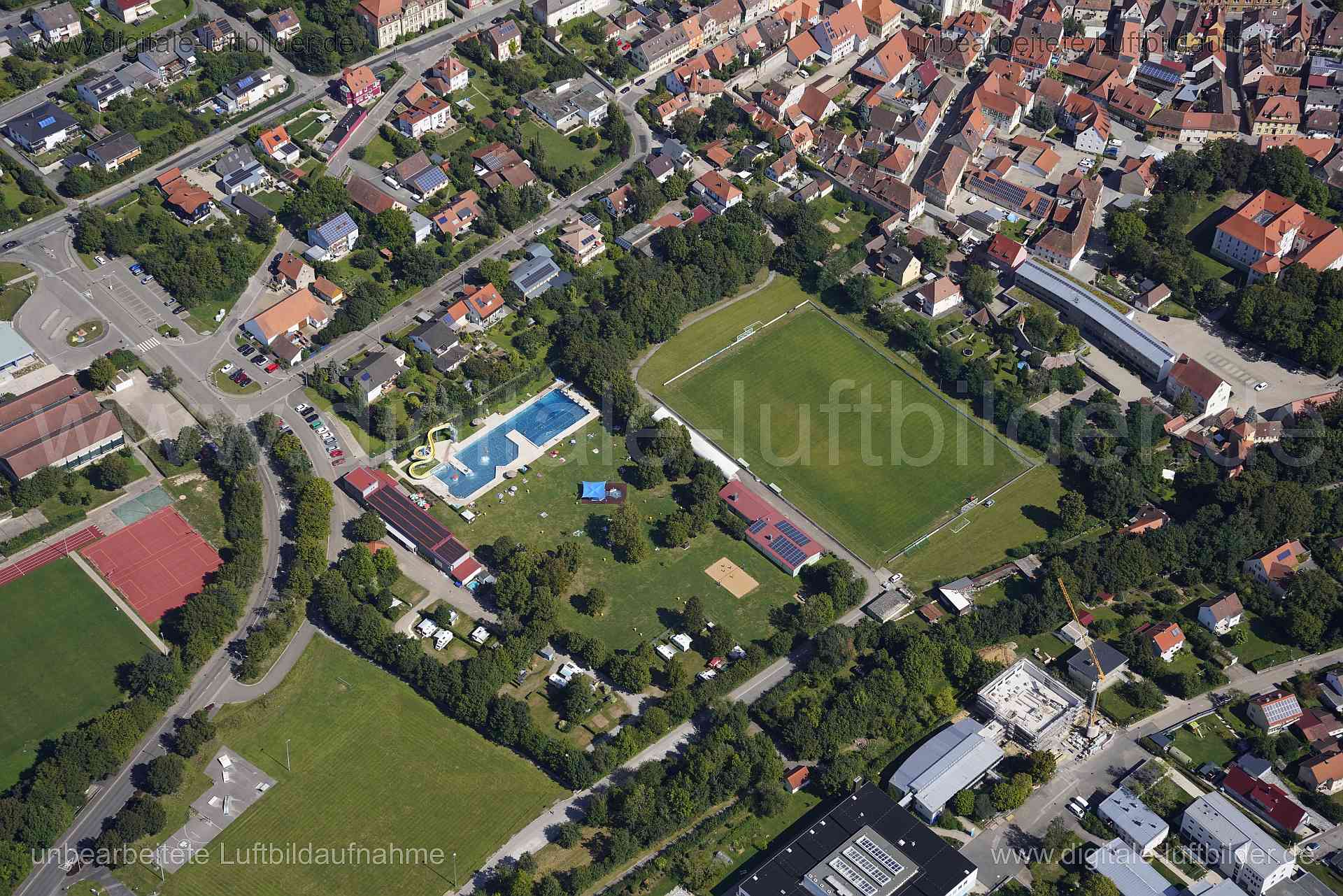 Luftaufnahme Freibad Uffenheim in Uffenheim | Mittelfranken, Bayern
