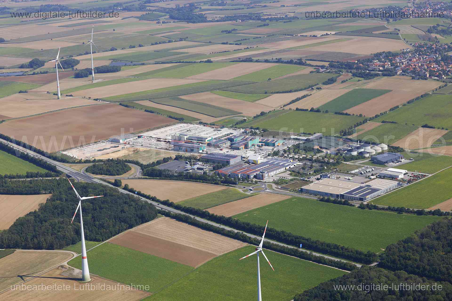 Luftaufnahme Gollhofen - Gewerbepark in Uffenheim | Mittelfranken, Bayern