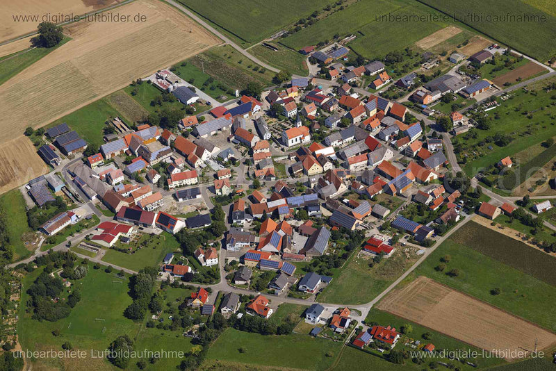 Luftaufnahme Rodheim in Uffenheim | Mittelfranken, Bayern