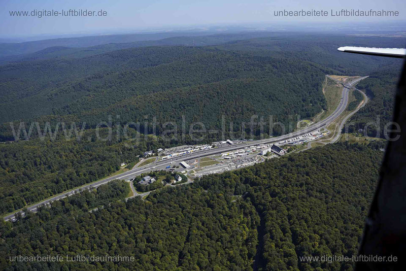 Luftaufnahme Rasthof Spessart in Weibersbrunn | Unterfranken, Bayern