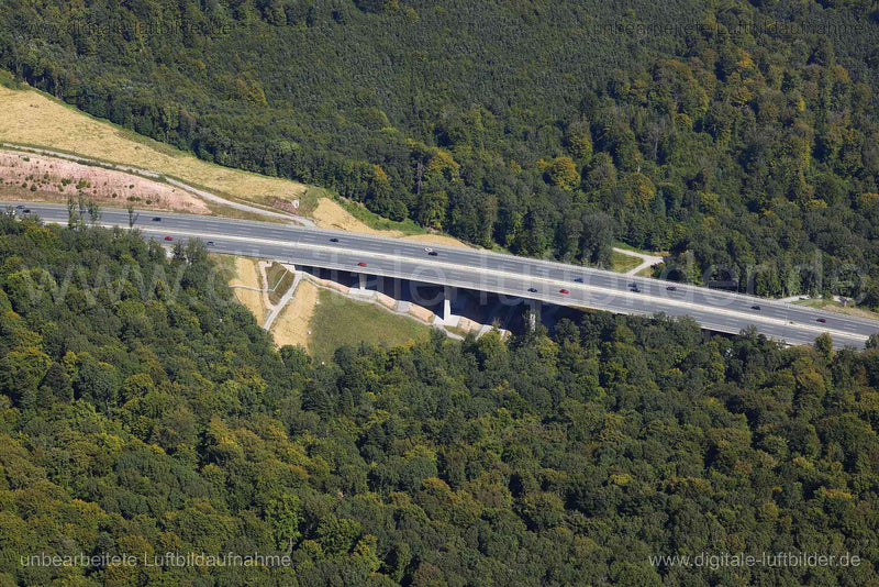 Luftaufnahme Rohrruchbrücke A3 in Weibersbrunn | Unterfranken, Bayern