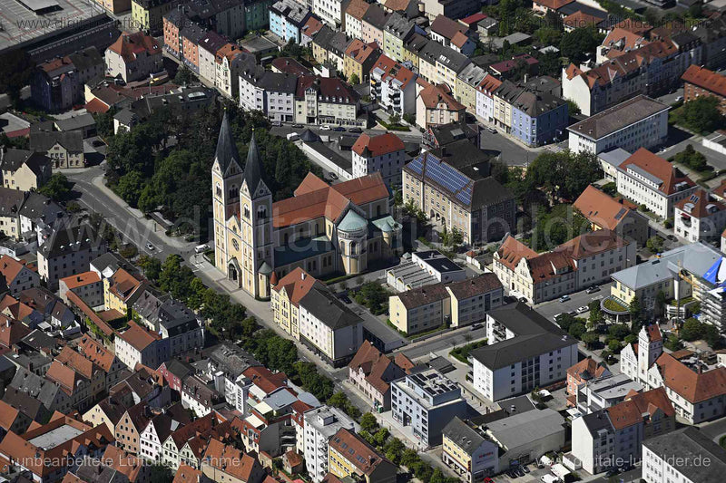 Luftaufnahme St. Josef Kirche in Weiden in der Oberpfalz | Oberpfalz, Bayern