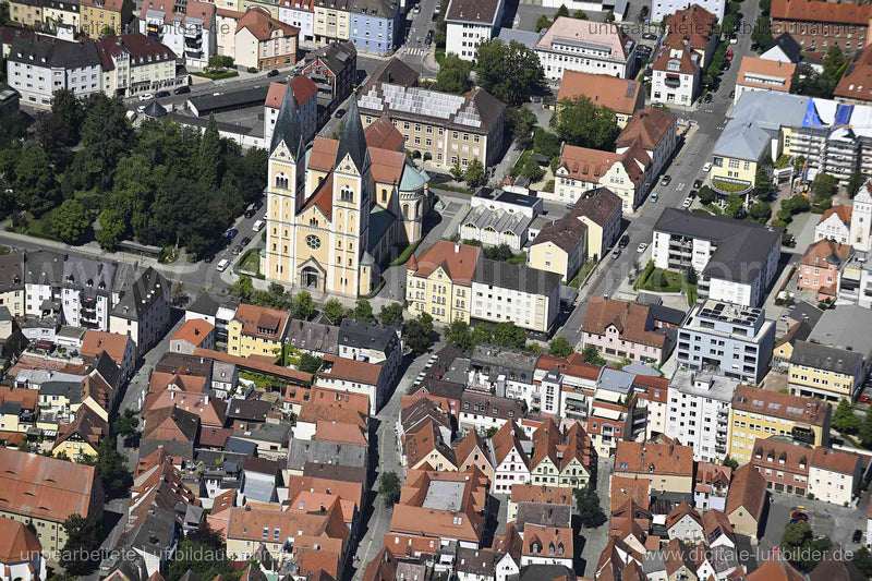 Luftaufnahme St. Josef Kirche in Weiden in der Oberpfalz | Oberpfalz, Bayern