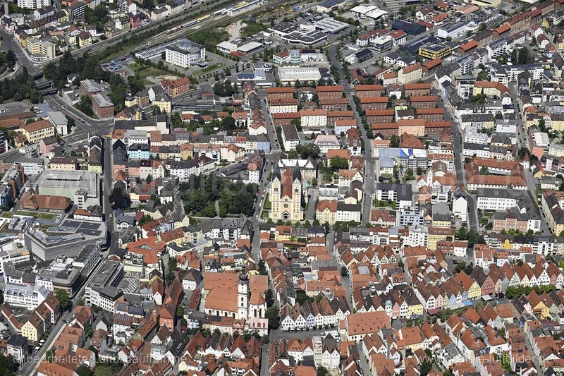 Luftaufnahme Weiden i. d. Oberpfalz - Altstadt in Weiden in der Oberpfalz | Oberpfalz, Bayern