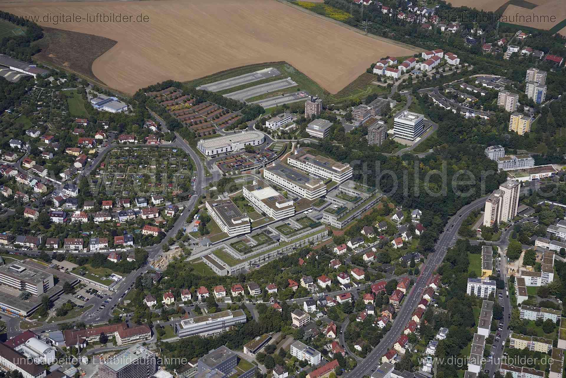 Luftaufnahme Krankenhaus Würzburg in Würzburg | Unterfranken, Bayern