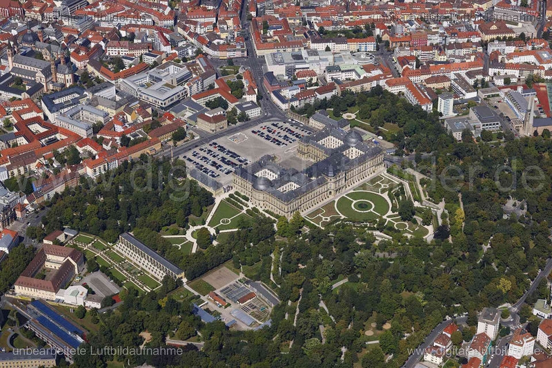 Luftaufnahme Residenz Würzburg in Würzburg | Unterfranken, Bayern