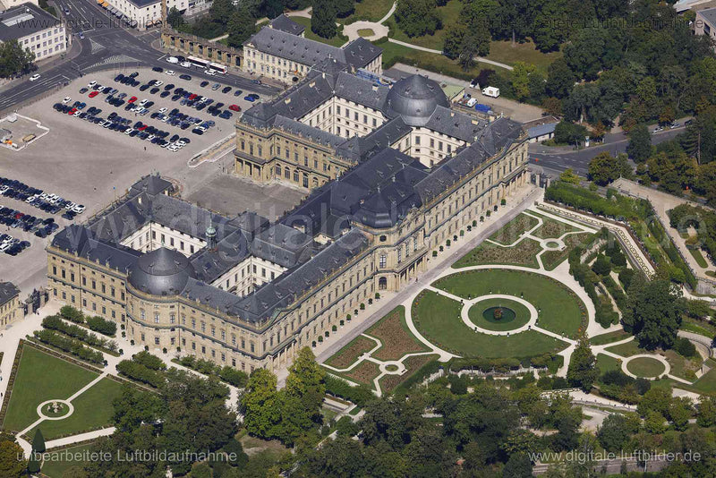 Luftaufnahme Residenz Würzburg in Würzburg | Unterfranken, Bayern
