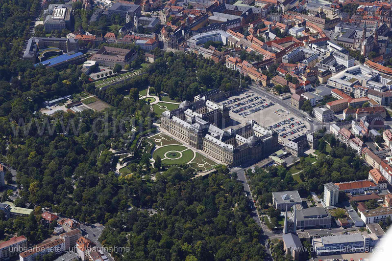 Luftaufnahme Residenz Würzburg in Würzburg | Unterfranken, Bayern