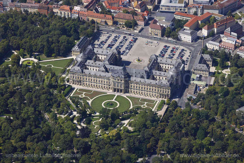 Luftaufnahme Residenz Würzburg in Würzburg | Unterfranken, Bayern