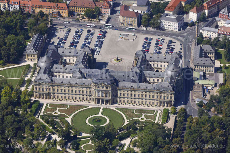 Luftaufnahme Residenz Würzburg in Würzburg | Unterfranken, Bayern