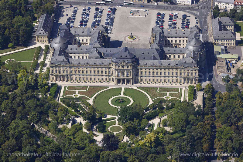 Luftaufnahme Residenz Würzburg in Würzburg | Unterfranken, Bayern