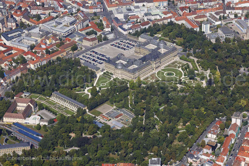 Luftaufnahme Residenz Würzburg in Würzburg | Unterfranken, Bayern