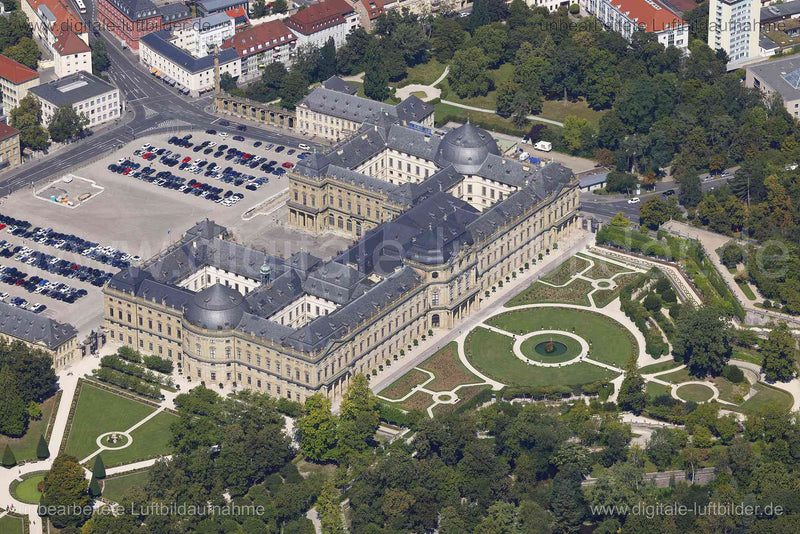 Luftaufnahme Residenz Würzburg in Würzburg | Unterfranken, Bayern