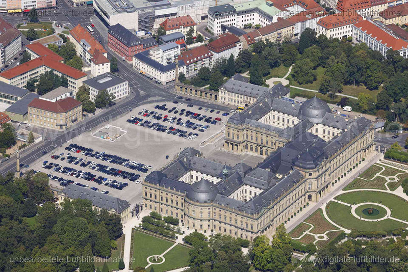Luftaufnahme Residenz Würzburg in Würzburg | Unterfranken, Bayern