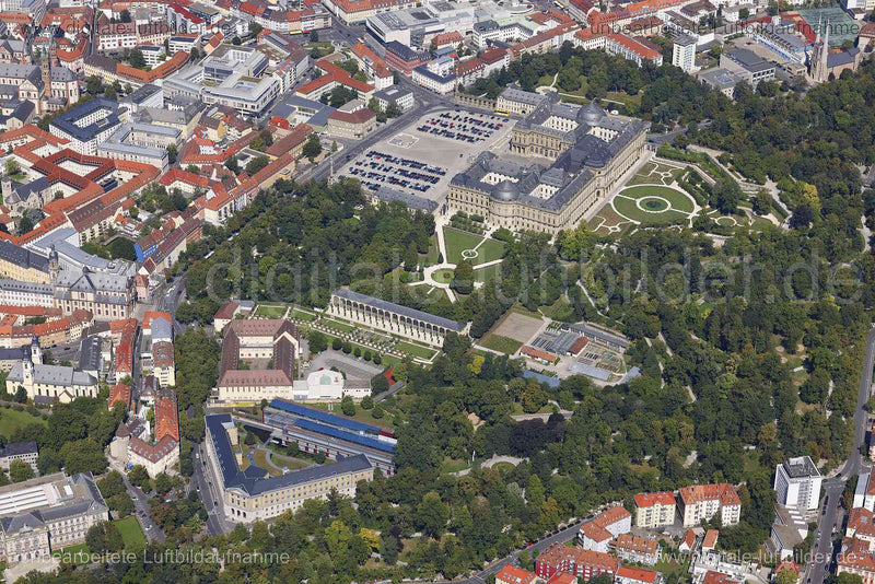 Luftaufnahme Residenz Würzburg in Würzburg | Unterfranken, Bayern