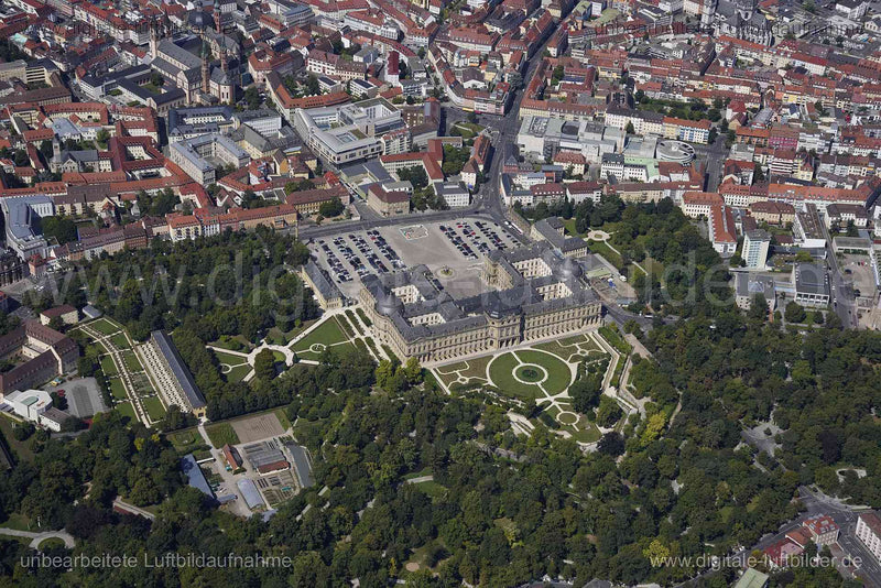 Luftaufnahme Residenz Würzburg in Würzburg | Unterfranken, Bayern