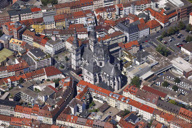 Luftaufnahme Stift Haug in Würzburg | Unterfranken, Bayern