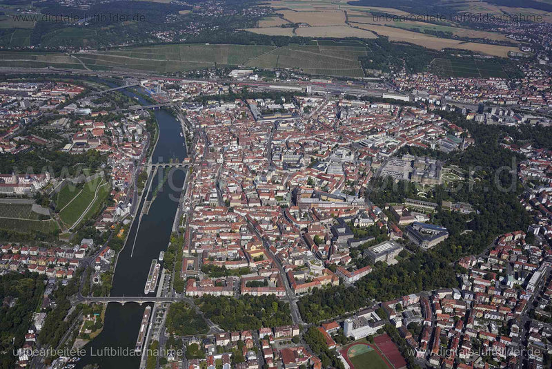 Luftaufnahme Würzburg - Altstadt in Würzburg | Unterfranken, Bayern