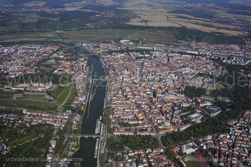 Luftaufnahme Würzburg - Altstadt in Würzburg | Unterfranken, Bayern