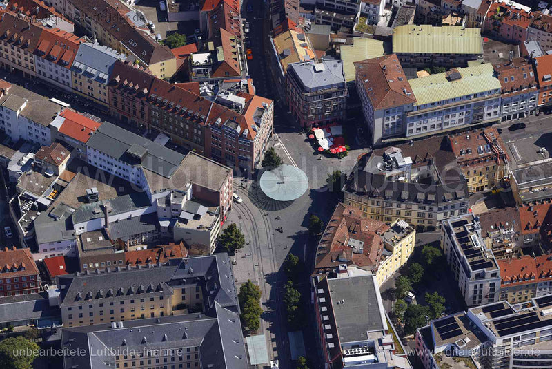 Luftaufnahme Würzburg - Barbarossaplatz in Würzburg | Unterfranken, Bayern