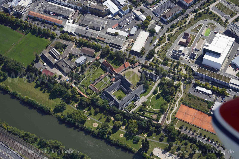Luftaufnahme Würzburg - Exerzitierenhaus in Würzburg | Unterfranken, Bayern