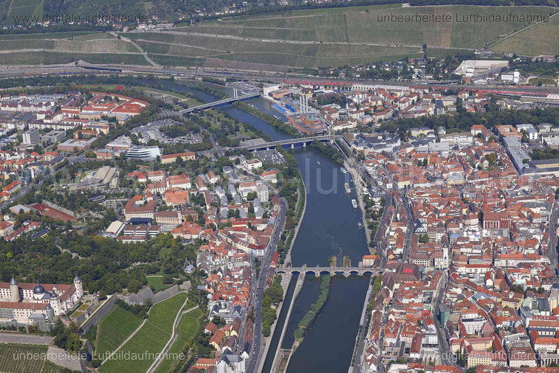 Luftaufnahme Würzburg - Main in Würzburg | Unterfranken, Bayern