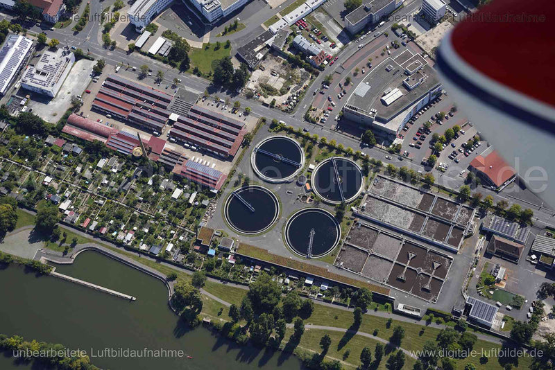 Luftaufnahme Würzburg Kläranlage in Würzburg | Unterfranken, Bayern