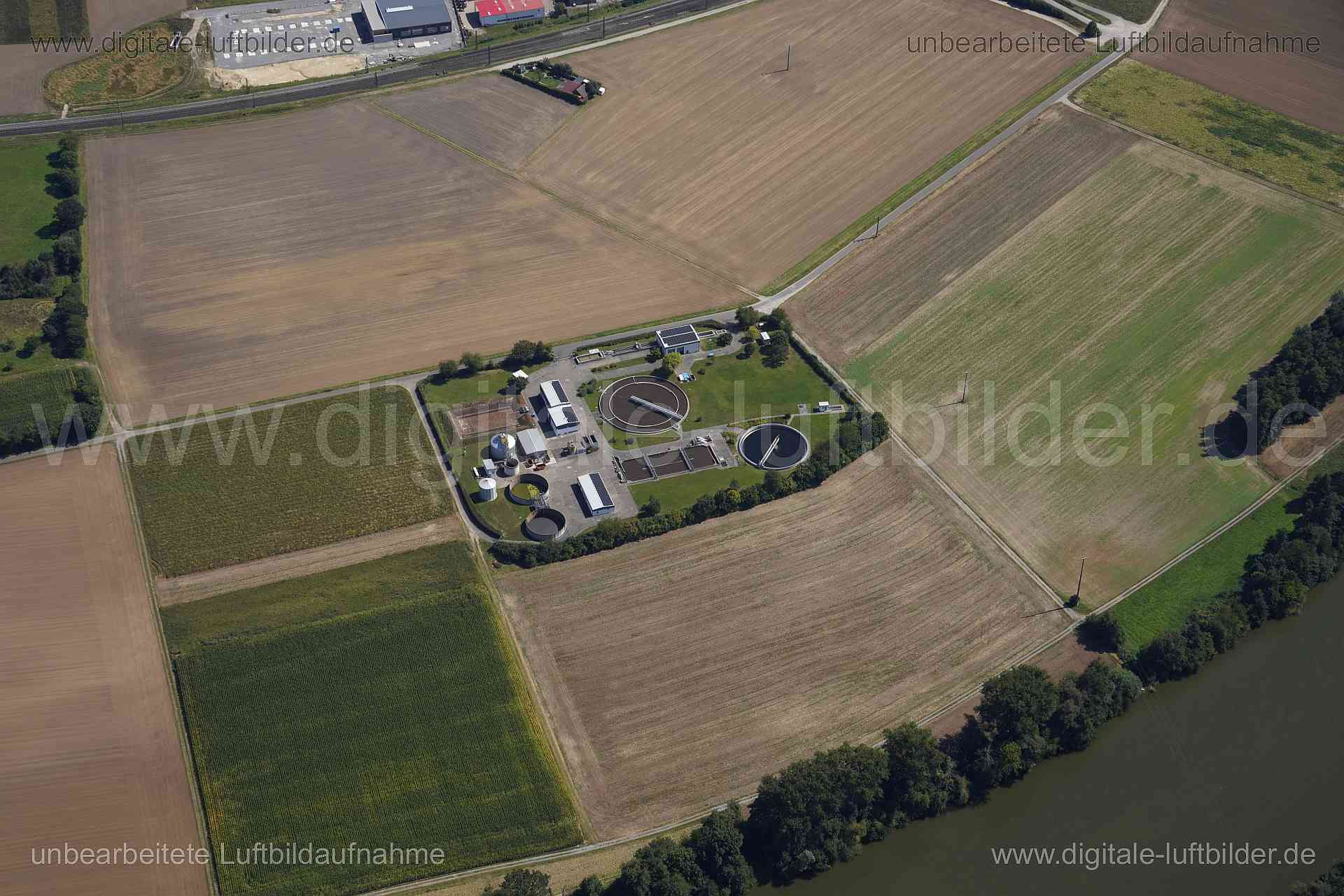 Luftaufnahme Kläranlage Zellingen in Zellingen | Unterfranken, Bayern