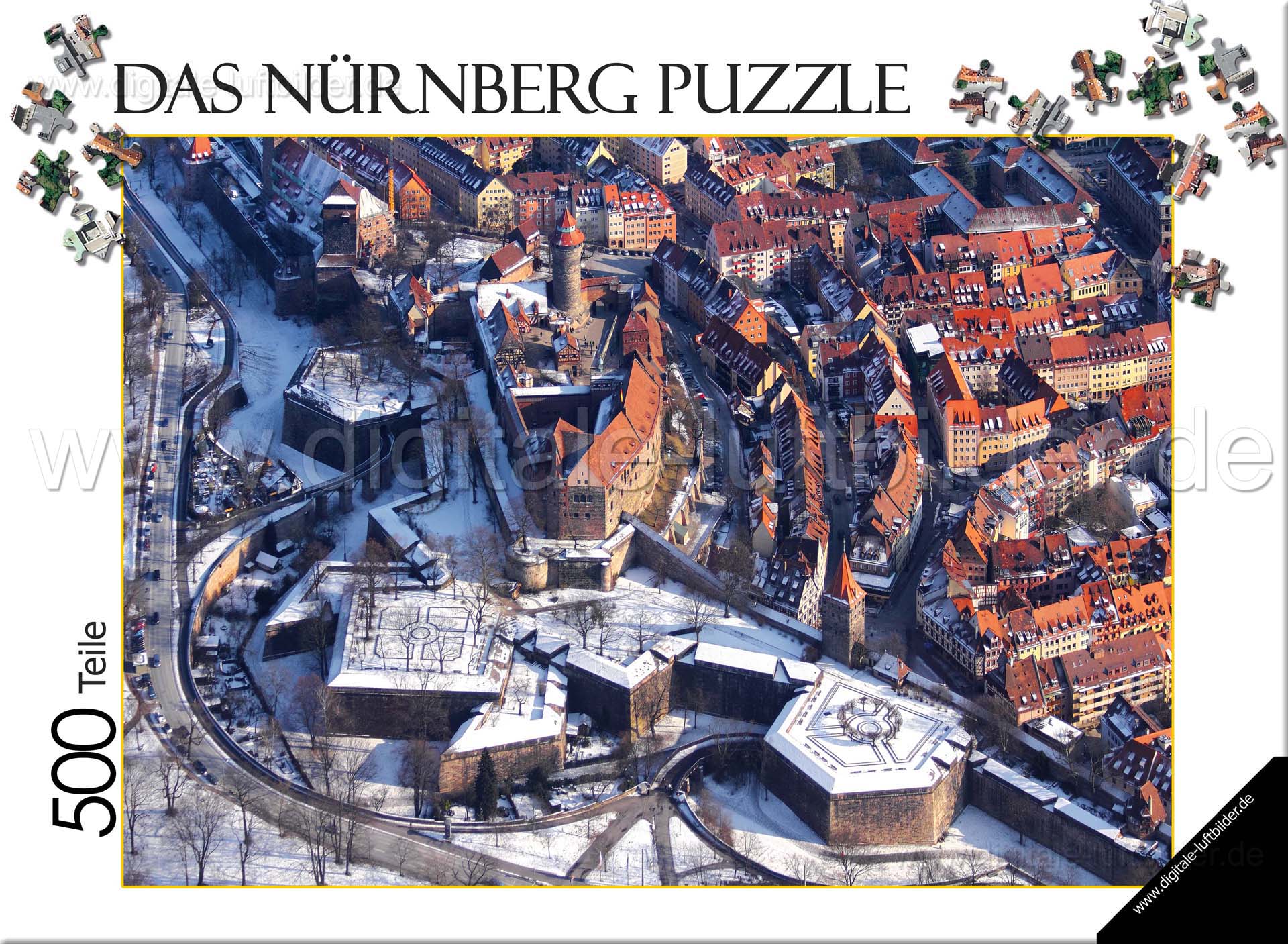 Das Nürnberg-Puzzle (Motiv Kaiserburg im Winter)