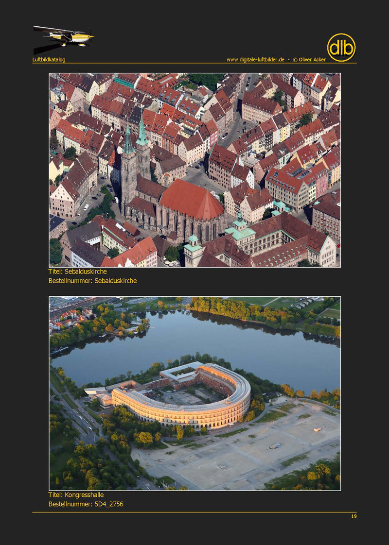 Luftbild-Katalog 2. Auflage – Beispielseiten mit Luftaufnahmen aus 2015-2017