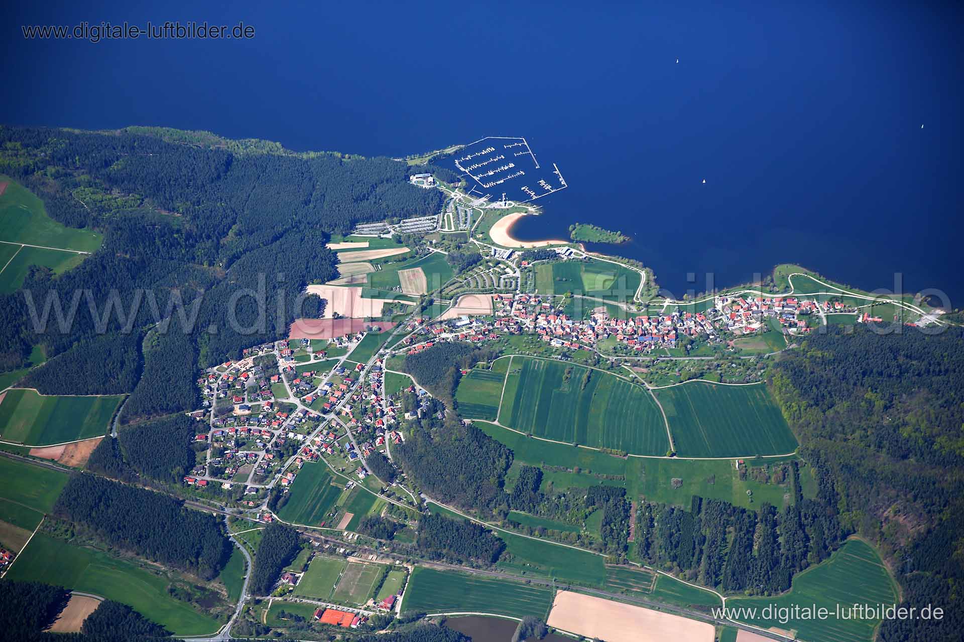 Luftaufnahme Brombachsee in Absberg | Mittelfranken, Bayern