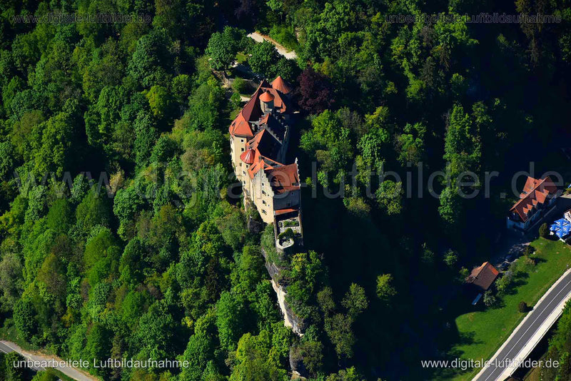Luftaufnahme Burg Rabenstein in Ahorntal | Oberfranken, Bayern