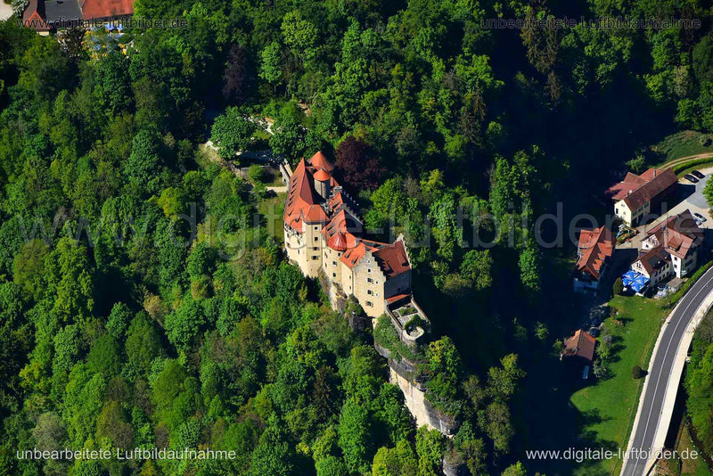 Luftaufnahme Burg Rabenstein in Ahorntal | Oberfranken, Bayern