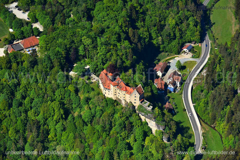 Luftaufnahme Burg Rabenstein in Ahorntal | Oberfranken, Bayern