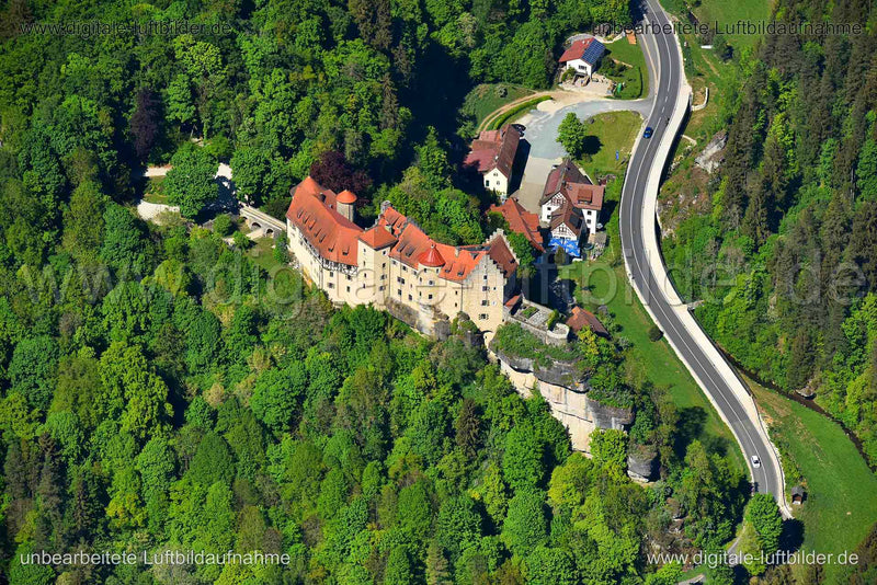 Luftaufnahme Burg Rabenstein in Ahorntal | Oberfranken, Bayern