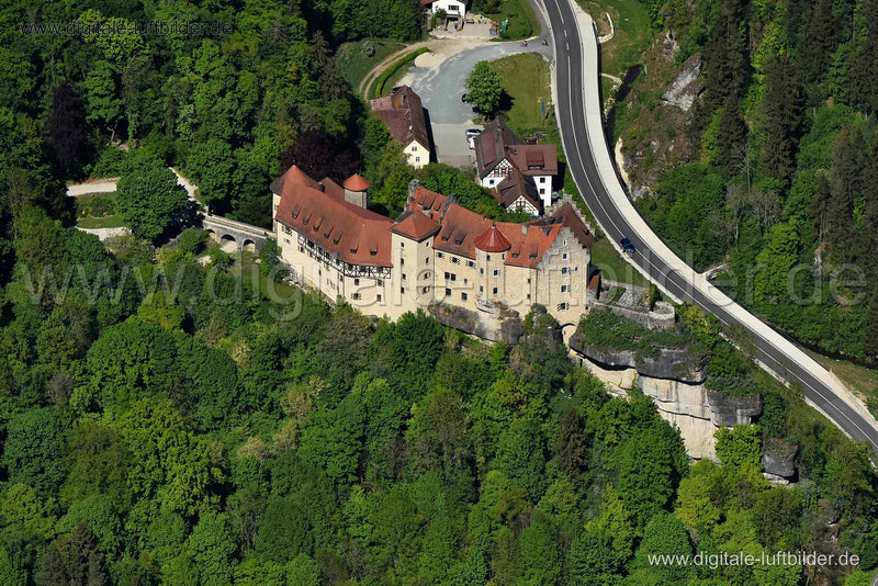Luftaufnahme Burg Rabenstein in Ahorntal | Oberfranken, Bayern