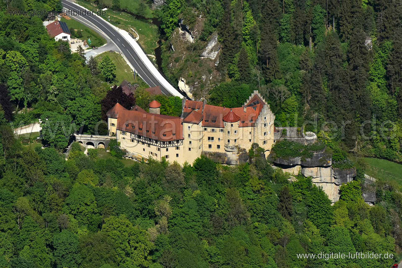 Luftaufnahme Burg Rabenstein in Ahorntal | Oberfranken, Bayern