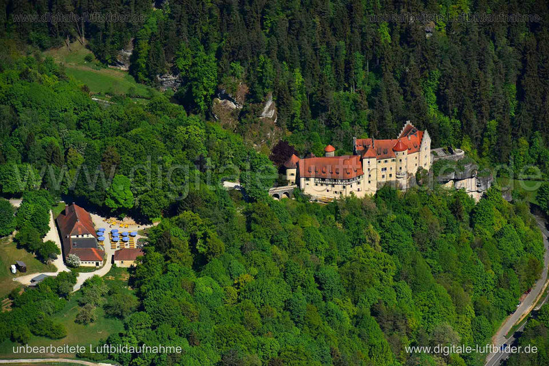 Luftaufnahme Burg Rabenstein in Ahorntal | Oberfranken, Bayern