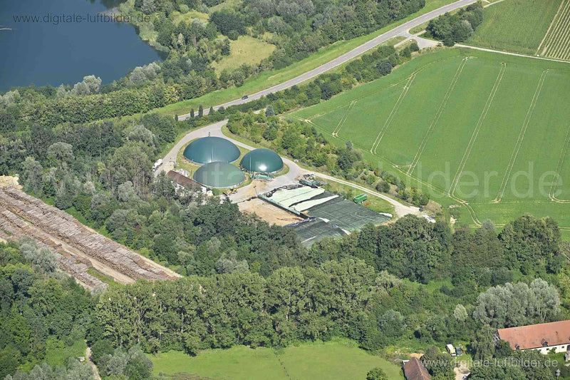 Luftaufnahme Biogasanlage bei Aichach in Aichach | Schwaben, Bayern