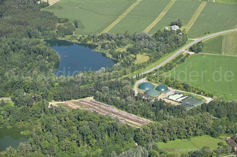 Luftaufnahme Biogasanlage bei Aichach in Aichach | Schwaben, Bayern